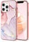 Fingic iPhone 13 Pro Case,iPhone 13 Pro Phone Case Rose Gold Marble Slim Fit for Girls Women Hard PC TPU Rugged Bumper Shockproof Anti-scratch Hybrid Protective Cover Case for iP hone 13 Pro,6.1,2021