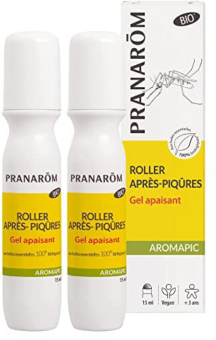 Pranarôm - Aromapic Duo Roller Après-Piqûres Bio - Apaisant & Rafraîchissant - 2 x 15 ml + 15 ml Offert - Promo