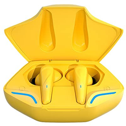 ohfruit Wireless Earbuds - X15Pro Bluetooths Earphones - In-ear Noise Reduction Colorful Breathing Light Wireless Headset E-sport Game Earbuds for Running Yellow