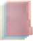 Wealrit 1 Set B5 Kunststoff-Trennblätter, Index-Trennblätter mit 26 Lochstanzern, 4 farbige Trennblätter, Ordner-Trennwände, Papier-Organizer (beige, rosa, hellviolett, hellgrün)