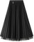 Jemsia Damen Reversible Tüllrock Midi A-Linie Elastisch Hohe Taille Elegant Faltenrock Ballett Abschlussball Party Rock mit Ornament für Damen Mädchen, Schwarz , Einheitsgröße