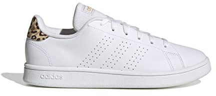 Adidas Damen Advantage Base Shoes, Cloud White/Cloud White/Gold, 37 1/3 EU