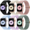 Higgs 6 Stück Ersatzarmband Kompatibel mit Apple Watch Armband 42mm 41mm 40mm 38mm für Damen Herren, Nylon Solo Loop Elastisch Stoff Sport Armbänder für iWatch SE Series 10 9 8 7 6 5 4 3 2 1, Dehnbar
