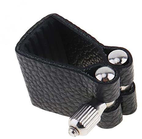 Zubehör für Saxophone Kunstleder Ligatur Altsaxophon Mundstück Clip Down E Mit Weichem Gummiverschluss Für Altsaxophon