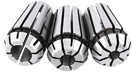Spannzangen-Set, 3 Stück ER11 CNC-Spannzangen-Fräsdrehmaschine-Halter-Werkzeug 1/8 Zoll (3,175 Mm) 4 Mm 6 Mm, Spannfutter 3 Stück Er20 Werkstück-Gravur