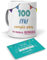 mundohuevo Taza: 100 ¡YA! cumplir años te sienta genial y tarjeta con mensaje, escribe una dedicatoria por detrás si lo deseas. Cerámica AAA - 350 ml. Haz un regalo único, Regala Alegría