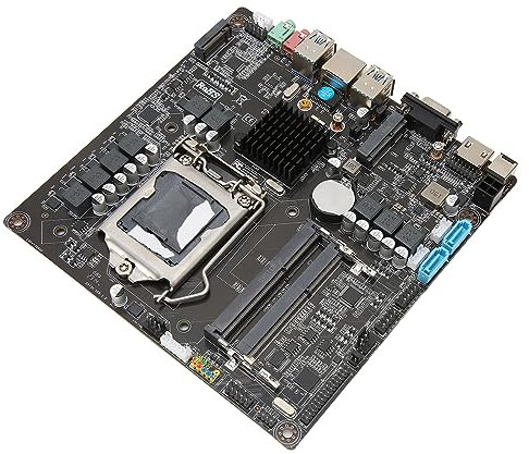 Carte Mère B250 Micro ITX avec DDR3 Double Canal, 1066/1333/1600 MHz, Prise en LGA 1151 pour 6e, 7e, 8e et 9e Génération, DCIN, USB 3.0, VGA, RJ45, Ports, pour