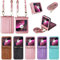 Motorola Razr 40 Ultra Case [Wallet Case] [Shoulder Belt] [Card Slots] [Practical Case] Compatible with Motorola Razr 40 Ultra Smartphone(Pink)