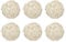 sourcing map 6 Pcs Wicker Rattan Balls 3.2 Inch Rattan Decorative Balls Vase Fillers for Wedding Party Centerpiece Bowls Home Decoration White