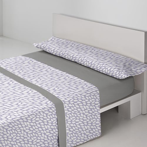 Sedalinne - Juego de Sabanas Termicas Llanes 3 Piezas - Cama 150x190 cm - Tejido Térmico Pirineo Suave - Incluye Bajera Ajustable, Encimera y Funda de Almohada - Sábanas de Invierno - Gris