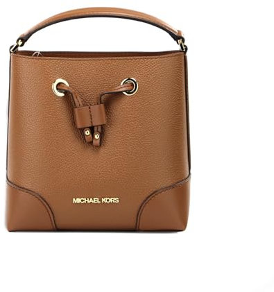 Michael Kors Mercer Kleine Eimertasche aus genarbtem Leder, Gepäck