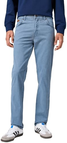 Wrangler Herren Jeans Texas Slim - Blau - Silkway W29-W50 Stretch Baumwolle