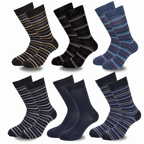 Calze Uomo Cotone 6 PAIA Calzini Corti leggeri filo di Scozia pois righe fantasia MADE IN ITALY