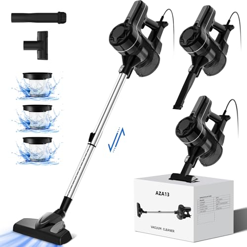 Authmic aspirapolvere con filo,20KPa 500W scopa elettrica con filo potente,aspirapolvere con Cavo 5m,H13 HEPA-Filter,per pulire Pavimenti duri/tappeti/peli di Animali