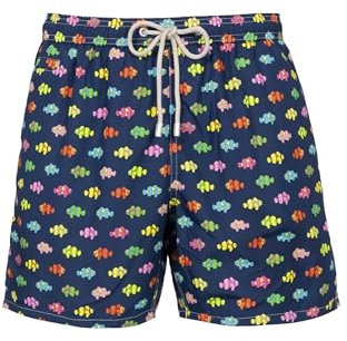 Saint Barth, Costume Boxer Modello Lighting con Stampa Pesci Pagliaccio. LIGHTING-CLOWNFishBaby-61BluMulticolor Taglia XL