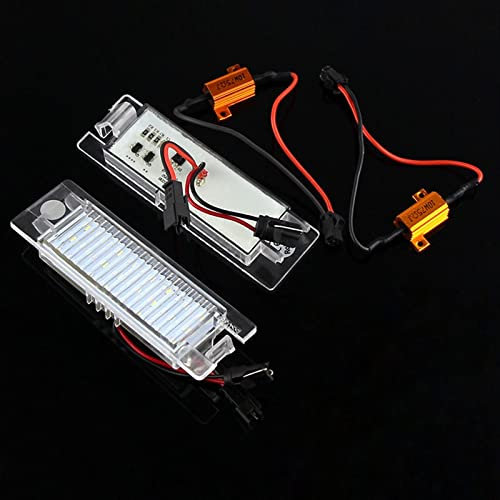 DEMUR 2X 12V Error Free License Number Lamps Plate Lights, for Opel, for Astra H J Corsa C D Insignia Tigra B Twintop Vectra C Zafira B Car Registration Plate Bulb