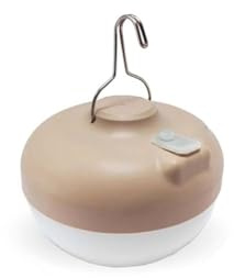 Newgarden Solarleuchte für Camping und Notfälle, LED, tragbar, mit Haken und Magnet, ohne Kabel, wiederaufladbar über USB, 900 Lumen und bis zu 20 Stunden Betrieb, robust, IP54 (Beige)