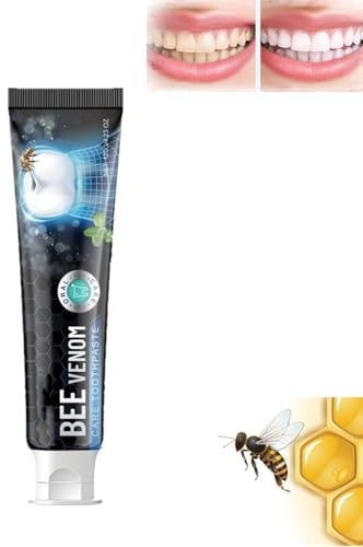Bee Venom Toothpaste, Bee Venom Whitening Toothpaste, Bienengift-Zahnpasta, Tiefenreinigung Zahnstein Flecken Zahnstein Geruch Frischer Atem Whitening Zahnpasta saubere gelbe Zähne (1)