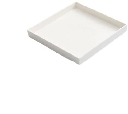 Shihan-2015 Vajilla Completa Plato cuadrado Simple for verduras, plato ligero de lujo for carne, vajilla de porcelana blanca for Hotel, plato plano Vajilla(A)