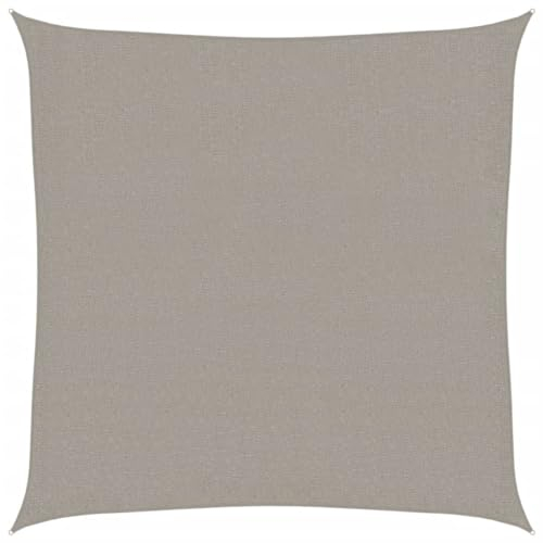 vidaXL Voile d'ombrage 160 g/m² carré Gris Clair 3,6x3,6 m PEHD, Voile de Soleil, Voile d’ombrage, Store de Patio, Voile de Pare-Soleil