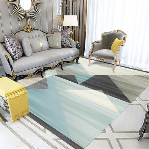 Xiaosua Teppich Naturfaser Blau Tapis Exterieur Balcon 100X200CM Vorzimmer Teppich 3Ft 3.4''X6Ft 6.7''