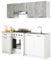 AKORD | Set di Mobili da Cucina Olivia 1.8m | Cucina Completa Piccola | Componibile | su Misura 46 x 180 x 174 cm | Per un design moderno e Tradizionale | Cemento & Bianco Frontale