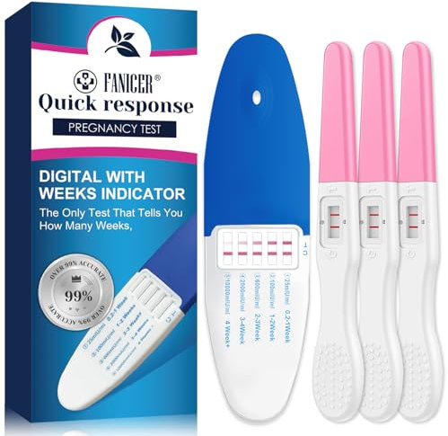 4 Stücke Schwangerschaftstest zur Schnellen Erkennung,Ein Blauer und Drei Rosa Frühschwangerschaftstest,Blauer kann wie viele Wochen schwanger anzeigen,Frühschwangerschaftstest für Frauen