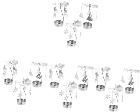 PRETYZOOM 12 STK Hot Swivel Kerzenhalter Tassen Dekorativ Klar Votivkerzenhalter Modern Led Drehbarer Teelichthalter Spitzkerze Kerze Erhitzen Kerzenhalter Vintage Brenner Ding Metall Silver