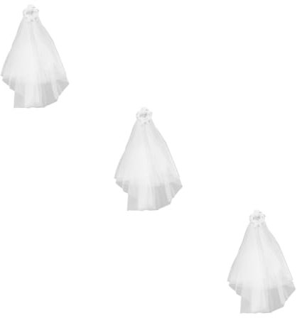 SOIMISS 3stücke Frauen Hochzeits Schleier Mit Perlen Kopfband Eleganter Tüll Brautschleier Für Hochzeit Einzigartiges Accessoire Für Braut Und Cosplay Handgefertigt Mit Feinen Details