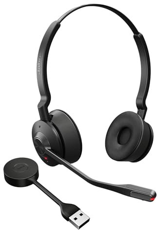 Engage 55 SE Convertible Headset UC mit Ohrbügel, Link 400a DECT Adapter USB-A, Engage 55 Deskstand, 1,2 m USB-C auf USB-A Kabel, Ohrgels, Kopfband, Nackenband, Tragetasche, Garantie