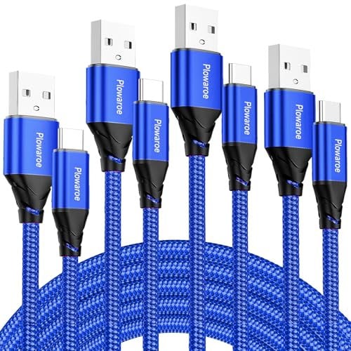 Anker USB C Charger Cable 2M + 2M + 2M + 2M Fast Charging 3A Nylon Braided USB C Cable | iPhone, Samsung, Huawei, Pixel (Blue)