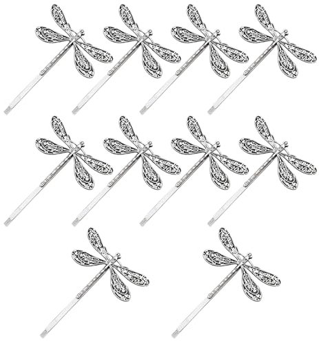 10 clips de libélula creativas para el pelo, accesorios para el pelo para niñas, pinzas de metal para decoración de ropa