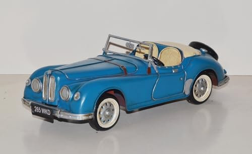 JS Garten Deko Blechauto Nostalgie Modellauto BMW 328 Touring Coupé blau Modellwagen Oldtimer L 31 cm aus Blech