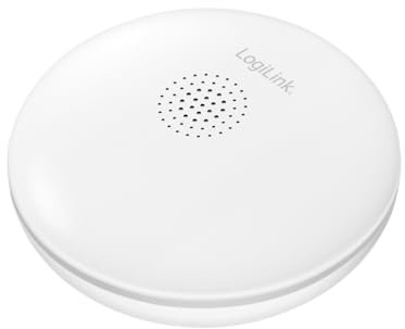 LogiLink SH0134 - Sensor de Fugas de Agua Wi-Fi Smart Home con Volumen > 75 dB y Clase de protección IP67 (notificación también a través de la aplicación), Compatible con Tuya