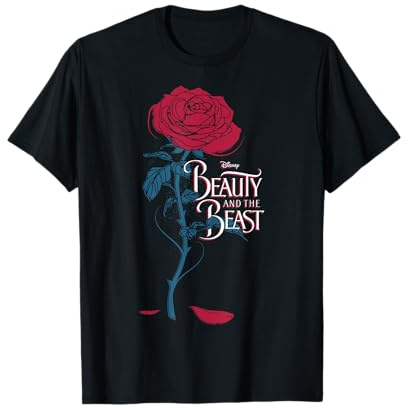 Disney Die Schöne und das Biest Wilting Rose Logo Graphic T-Shirt T-Shirt