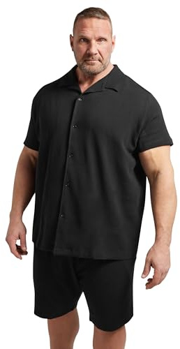 BadRhino Big & Tall Short Sleeve Textured Jersey Shirt - Men's - Plus Size Curve