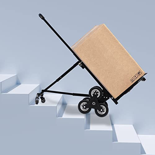 Klappbare Transportwagen Treppenfahrzeug mit 8+2 Räder 150kg/330lb Berufstreppenwagen faltet Treppen Treppen-Wagen-Transportrahmen-Treppenlift klettert, 73-114.5 cm Höhen Einstellbares