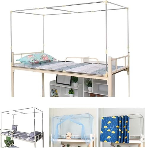 Zanzariera per letto singolo, matrimoniale, retrattile per letto, telaio telescopico in acciaio inox, per camera da letto, design universale