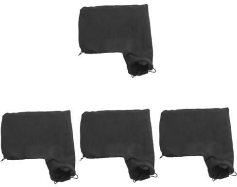 POPETPOP 4 Stück Staubbeutel spitzmaschine kantenschleifmaschine schuttsack saug Staubsammelbeutel Tasche für Sägen Sägestaubsammler für Tischkreissäge Sägemehlsammelsystem Stoff Black