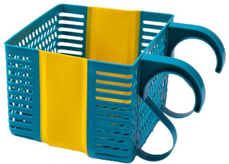 Panier de rangement au bord de la piscine - Organisateur imperméable extérieur pour serviettes et jouets | Bac de rangement en filet, panier utilitaire de terrasse pour équipement de piscine, support