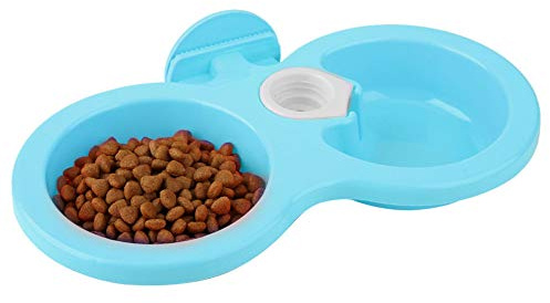 TARSHYRY Wasserschale für Hundekiste, Kaninchenfutter Schüssel Hängende Nahrung Wasser Feeder Hundepapier Doppelschale Hundekiste Wasserschale für Fütterung Hunde Katzen Vögel Kiste Käfig, (#2)