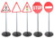 MagiDeal Ensemble de Panneaux de Signalisation Routière avec 5 Panneaux de Signalisation Différents, Jouet Cognitif, Facile à Monter, éducatif Précoce pour Aire, Jouet pour Enfants à Partir de 3 Ans