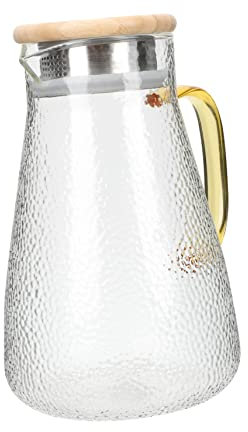 Warmhm Carafe Transparente Couvercle Inoxydable pour Boissons Froides pour Jus Convient Maison