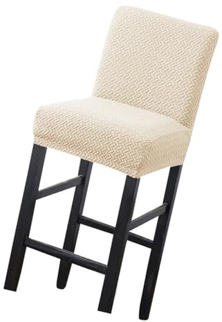 Asukohu Elegante gestreifte Stuhlhussen für Hocker und Esszimmerstühle, abnehmbare und waschbare Schonbezüge für Heimdekoration, abnehmbarer Stuhlbezug