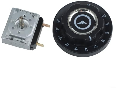 Interruptor temporizador robusto de 30 120 minutos para hornos microondas AC250V 16A con perilla mecánica y señal de campana (120 minutos)