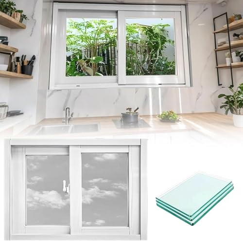 Ventana corrediza Horizontal Blanca para cobertizo, Ventana corrediza para sótano, con mosquitera de Vidrio Templado, para Exteriores, Camping, Plantas, jardín, gallinero y Arena p