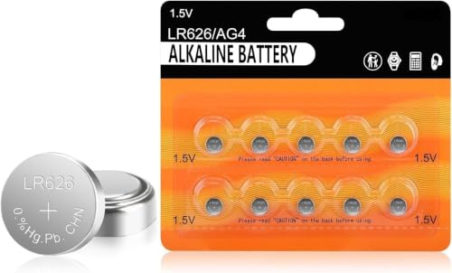 Batteria SR626SW, confezione da 10 batterie per orologio 377 AG4 LR626, batterie alcaline a bottone da 1,5 V