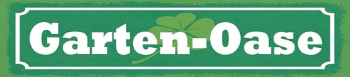 vianmo Blechschild 10x46 cm Garten Oase Deko Geschenk Schild