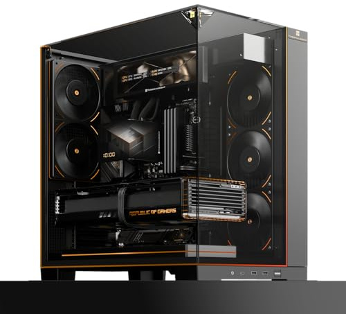 TR A70 Vision PC Case - Illuminazione ARGB da 5 V, design a rete per un raffreddamento ottimale, spazi disco rigido flessibili, ideale per il montaggio fai da te, con display da 9,16 pollici