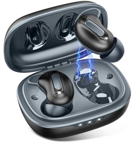 Bluetooth Kopfhörer, Schlafkopfhörer, In-Ear Kopfhörer Kabellos Bluetooth 5.4, Hi-Fi Sound mit ANC+ENC 4 Mikrofone 48H Kopfhörer, IPX7 Schlafmodus ohne Warnungen komfortabel Seitenschläfer Samtschwarz